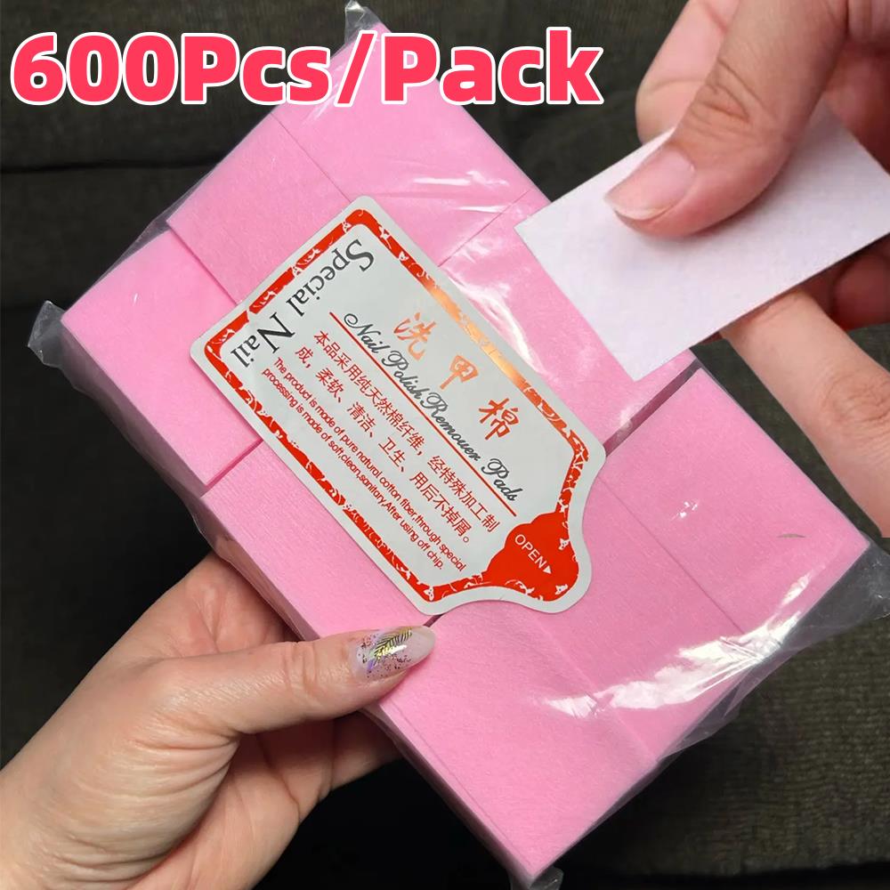 Gel Nail Polish - 600 Buah/Pak Bantalan Kapas Bebas Serat