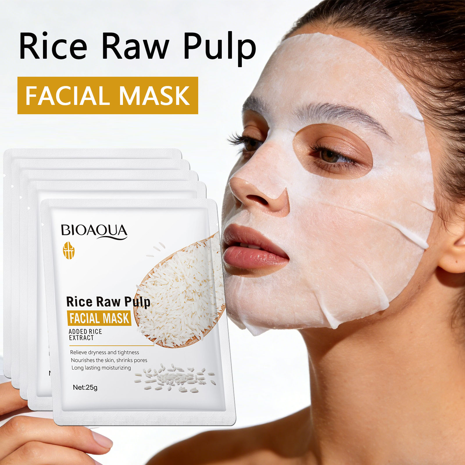 Beauty Makeup Korean - 1/5/10/20 Buah Masker Wajah Bubur Beras
