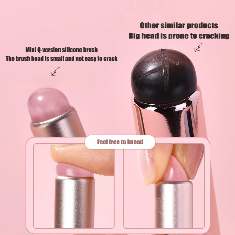 Kuas Silikon Seni Kuku Merah M - Contour Palette Stick ulasan dan harga