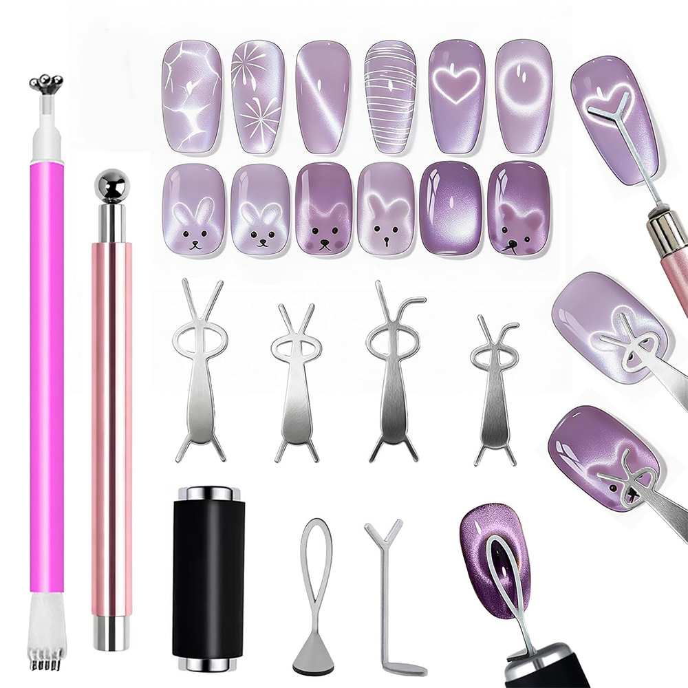 10Pcs Set Magnet Kuku Mata Kuc - Contour Palette Stick ulasan dan harga