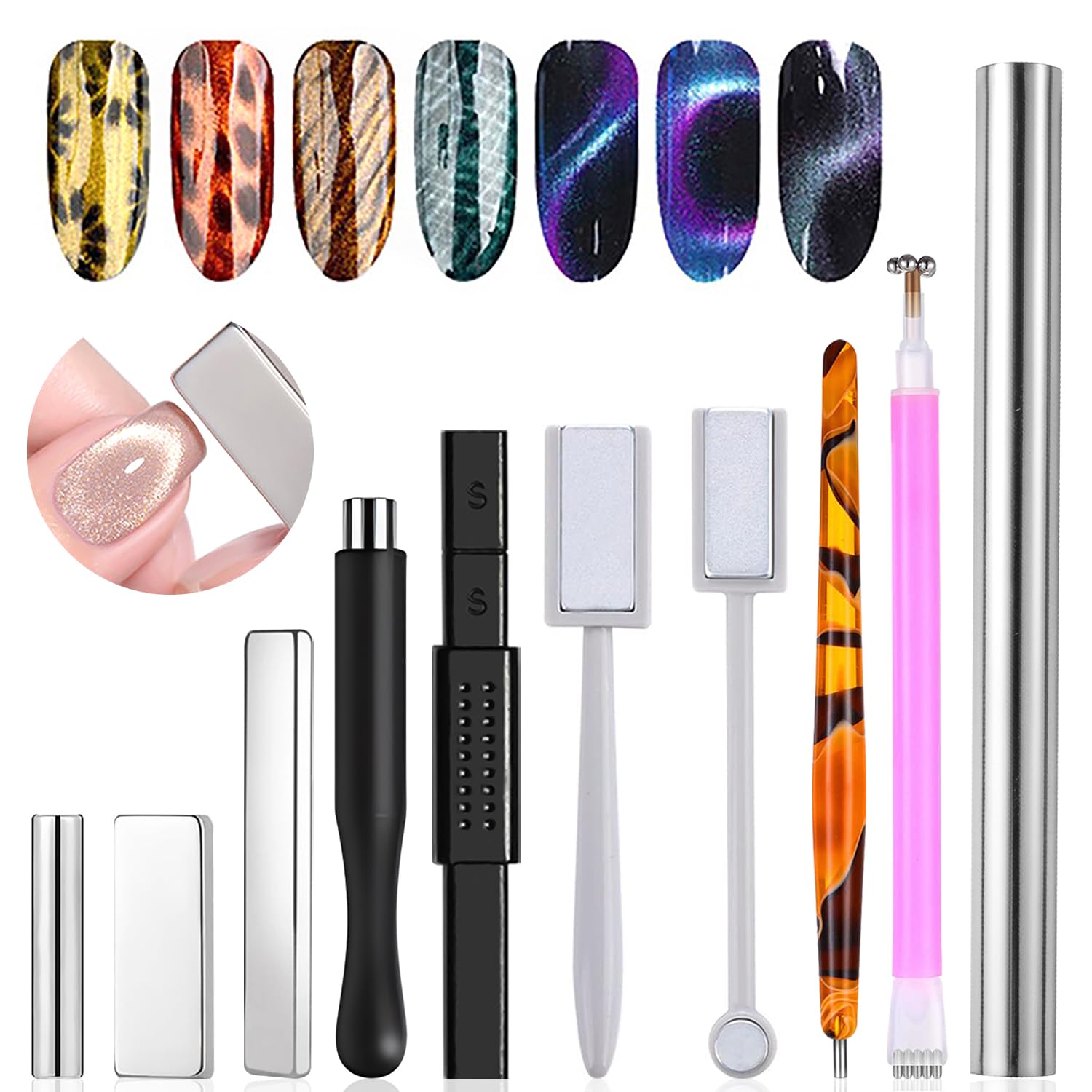 10Pcs Set Magnet Cat Eye untuk - Contour Palette Stick ulasan dan harga