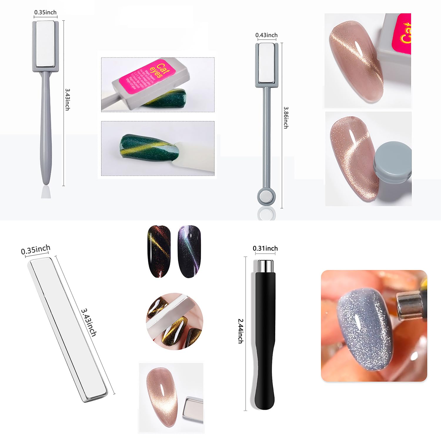 10Pcs Set Magnet Cat Eye untuk - Contour Palette Stick ulasan dan harga